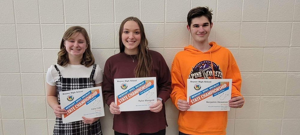 Microsoft Office Specialist State Championship  winners in Powerpoint
