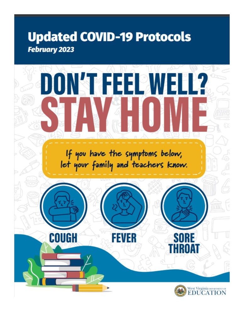 COVID-19 Protocols February 2023 poster