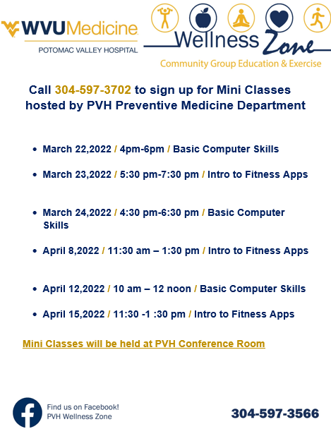 Wellness Zone Activities for March